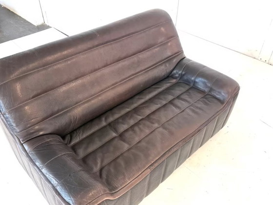Image 1 of 2 x Canapé en cuir De Sede DS 84 avec assise rembourrée, design de groupe