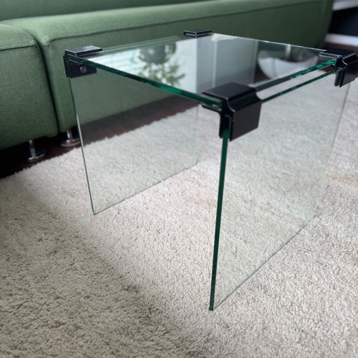 Table d'appoint en verre vintage