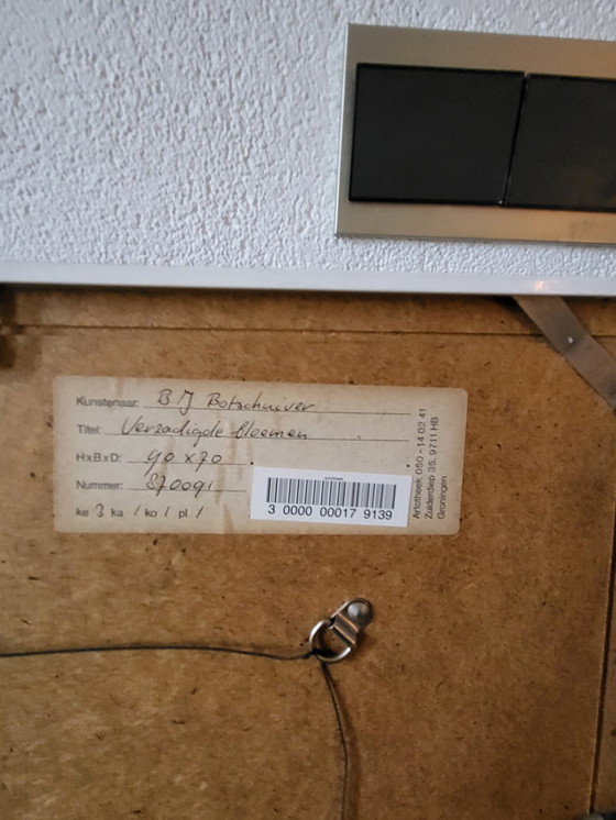 Image 1 of Tableau coloré à fleurs 70x90cm sous passe-partout