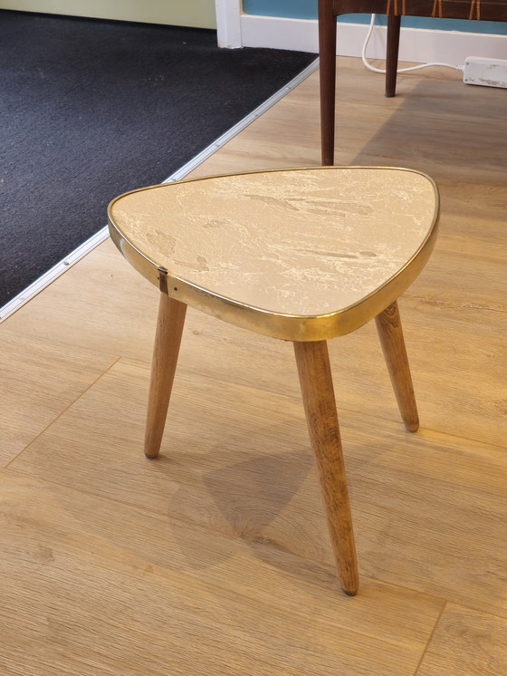 Image 1 of Vintage Plantentafeltje Tafeltje Bijzettafeltje Tafel Roze