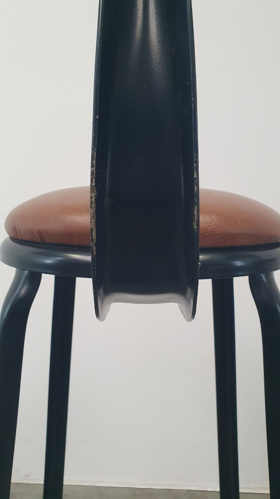 Image 1 of 3x Chaise Nicolle Sgabello da bar in metallo dal design industriale francese