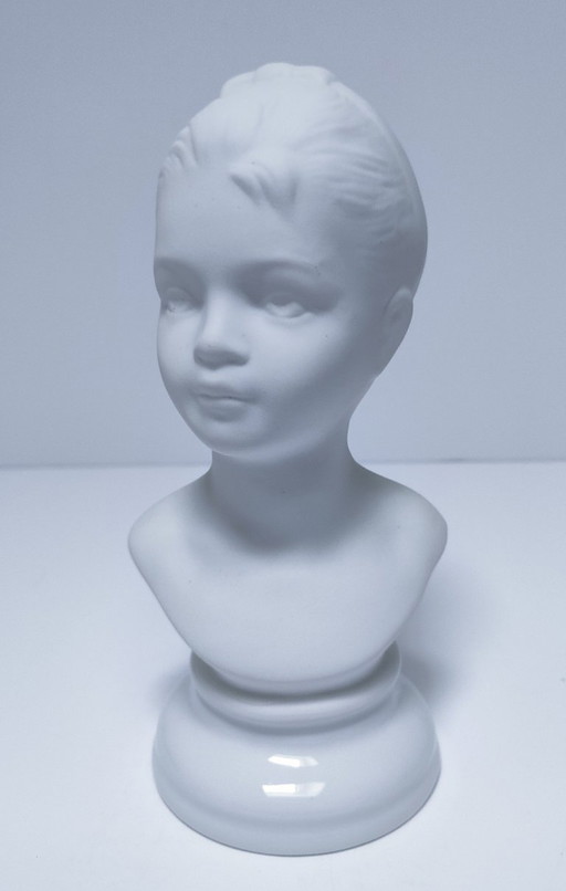 Porseleinen hoofdje van een klein meisje uit de jaren 60.