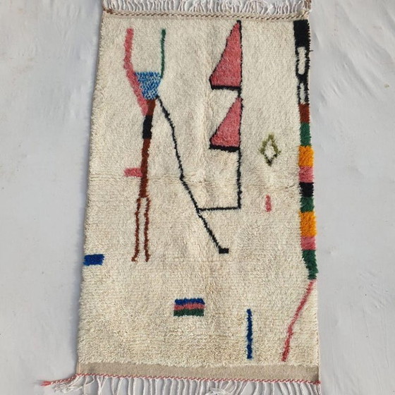 Tapis Marocain Contemporain Fait Main – Style Berbère 100cmx200cm – Cotton (photo 8 of 8)