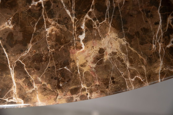 Originele Ronde Knoll Tulip Eettafel (137cm) In Emperador Glanzend In NIEUWSTAAT!! Eero Saarinen – Marble (photo 10 of 15)