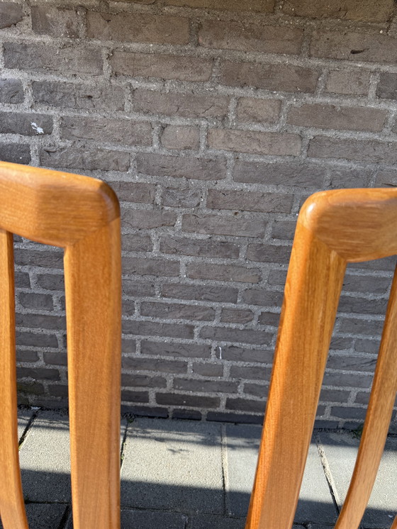 Image 1 of 6 chaises vintage en teck des années 80