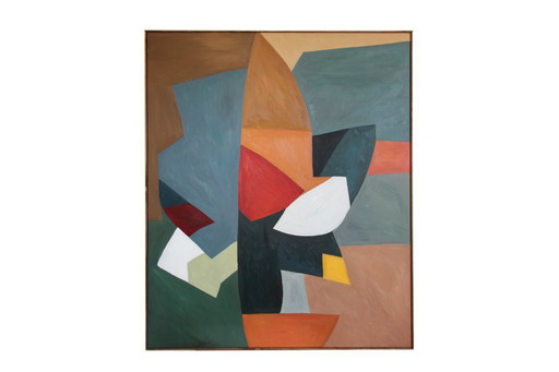 Grande peinture abstraite colorée