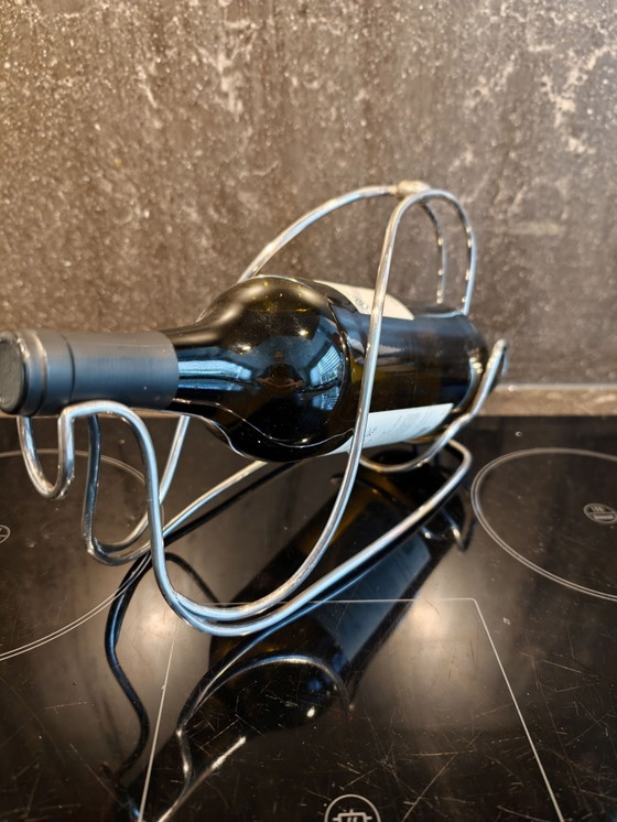 Art Deco Silver-Plated Wine Holder - French, circa 1930, Wine racks, Metal, Modern (photo 5 of 7)