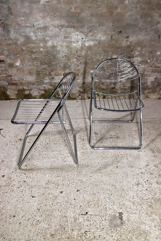 Image 1 of 2x Chrome Folding Chair
