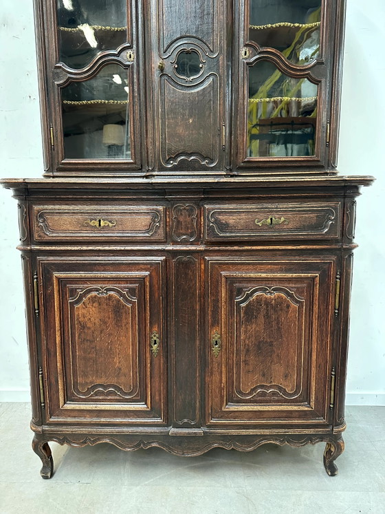 Armario francés antiguo con reloj – Vitrinas, Wood, Glass (photo 3 of 9)