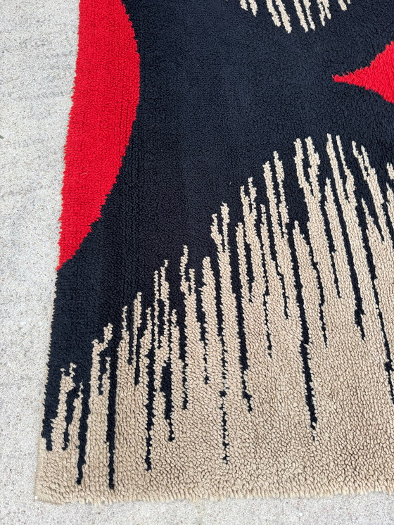 Image 1 of Großer skandinavischer Rya-Teppich aus den 1970er Jahren