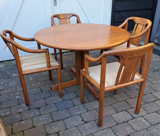 Set da pranzo dal design danese – eetkamerset, Textile, Wood