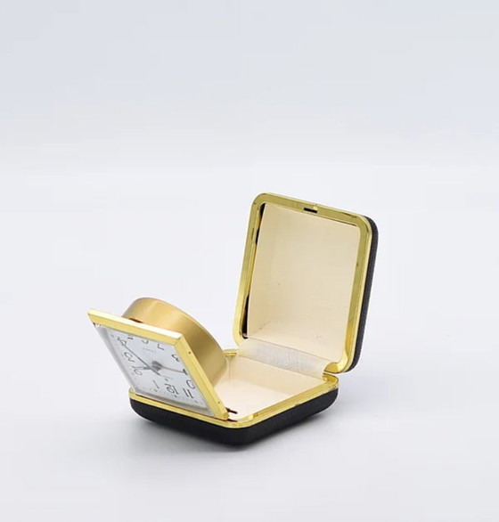Image 1 of Vintage Junghans 1960s Travel Alarm Clock – Elegant Mid-Century Design