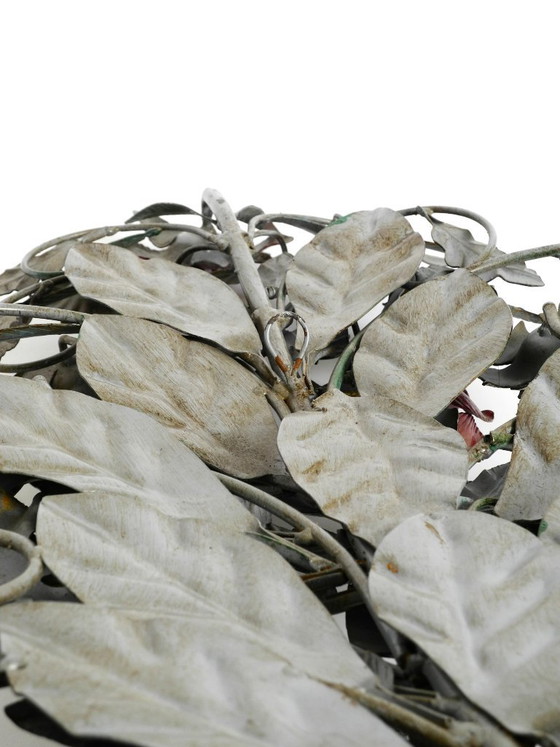 Image 1 of Immense et magnifique applique murale en métal doré et peint à la main, datant des années 1960, signée Hans Möller.