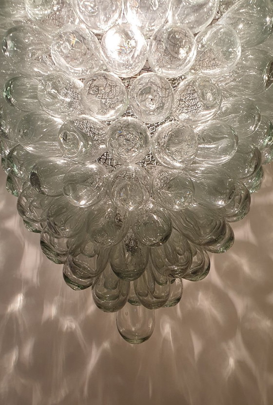 Image 1 of Suspension vintage en verre de Murano motif raisin XL