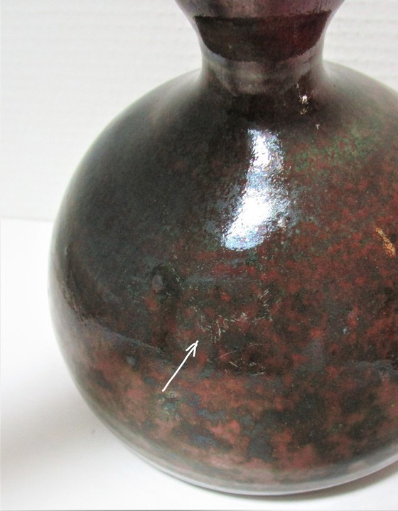 Image 1 of Fontgombault-Lampe, glasiertes Steinzeug, signiert