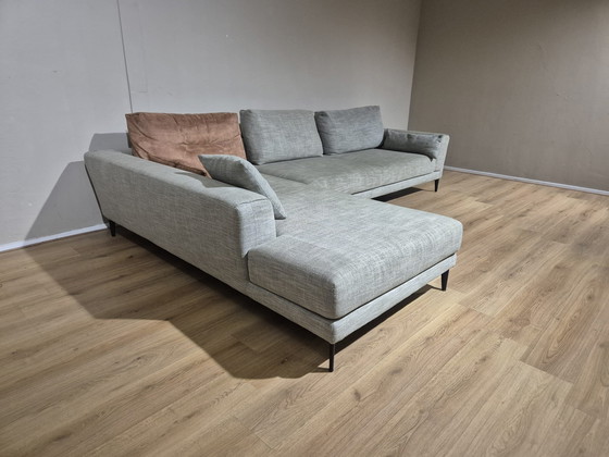 Image 1 of Montel Hampton - Corner sofa - Gray - Cognac - Fabric - Design