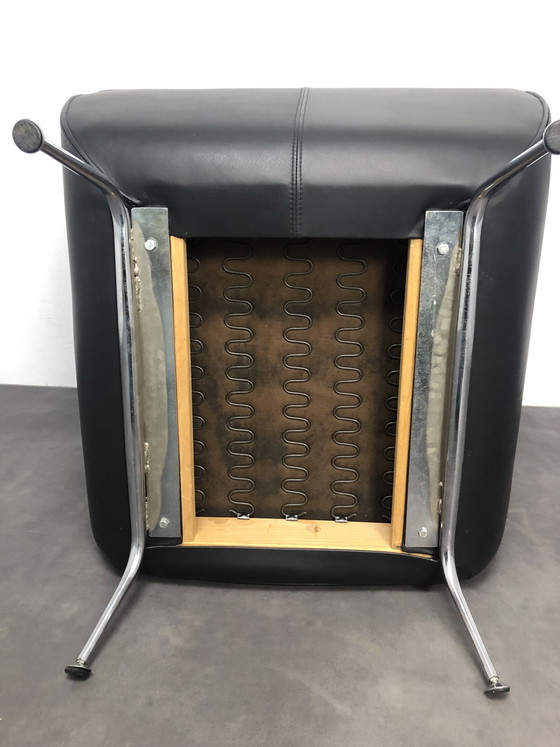 Image 1 of Designer armchair black leather by Stefan Steenkist