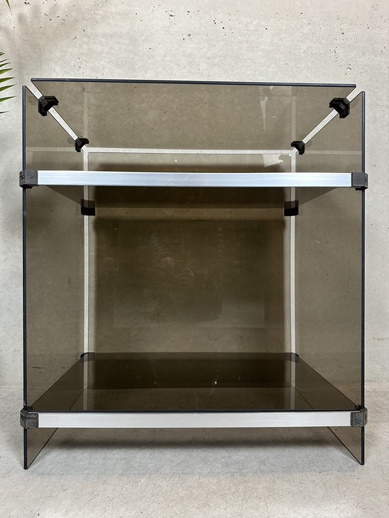 Image 1 of Meubles Hi-Fi au design vintage - verre fumé