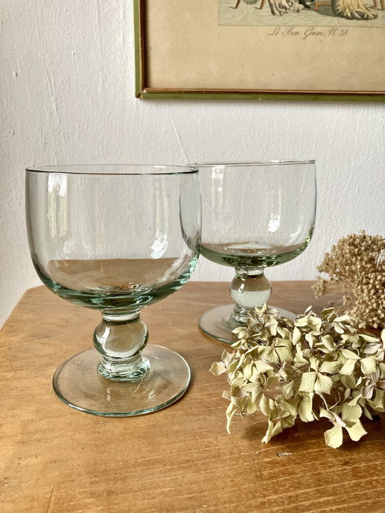 Coppia di calici in vetro soffiato artigianale – Bicchieri e caraffe (photo 3 of 9)