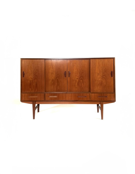 Image 1 of buffet haut/bar vintage danois en teck des années 60