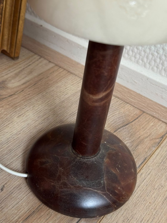 Image 1 of Vintage Alabaster Pegasam Mushroom table lamp