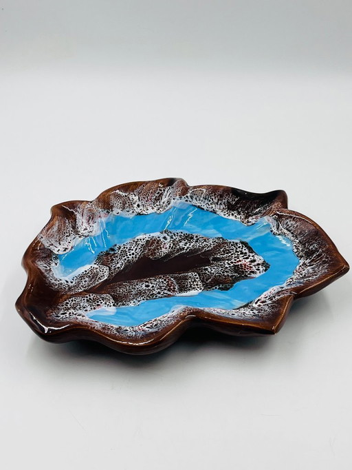 Vallauris Blue Leaf Dish