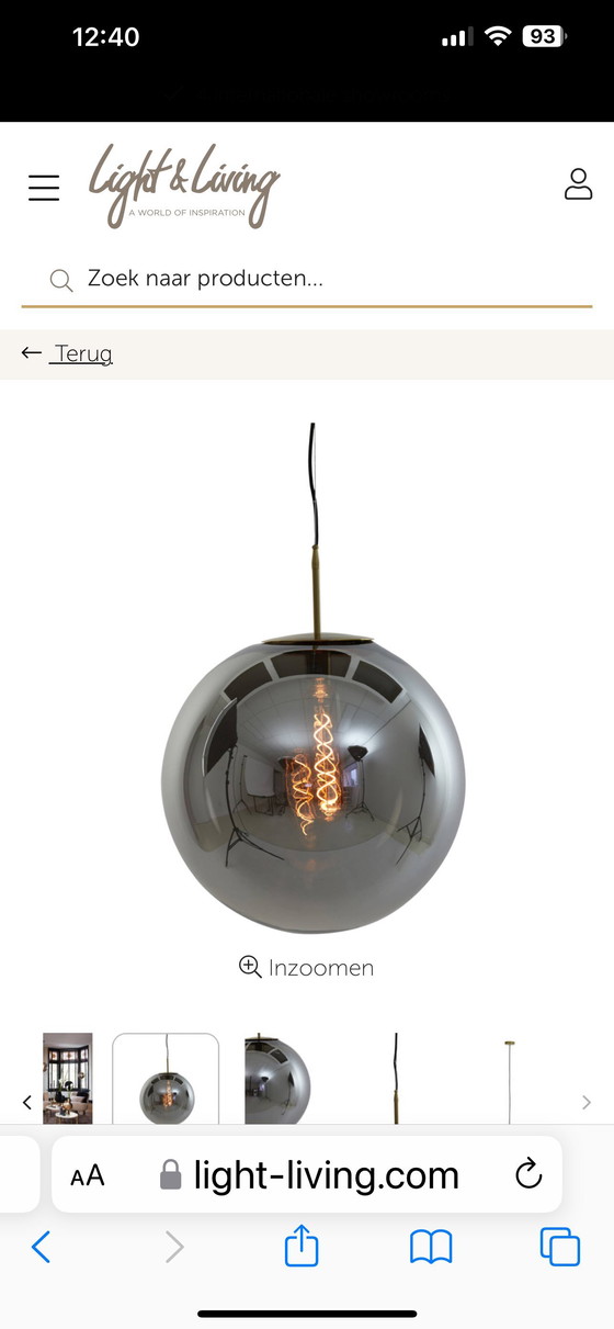 Image 1 of Lampada a sospensione Globo di vetro 40/48 cm