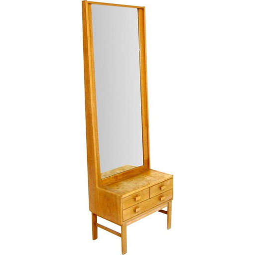 Vanité vintage en chêne par Nybrofabriken Fröseke, Suède 1960