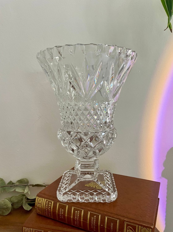 Hermoso jarrón grande de cristal tallado – Jarrones, Crystal (photo 2 of 2)