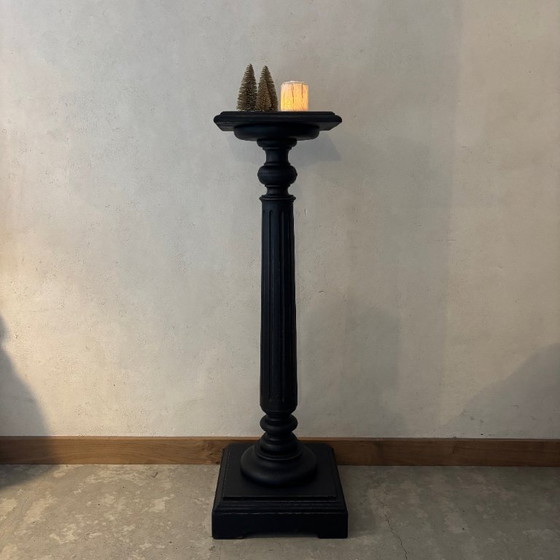 Image 1 of Sellette noire en bois