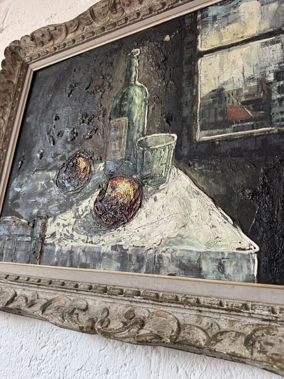 Image 1 of Expressionist still life painting from the 1960s