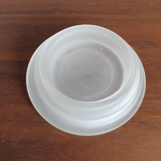 Image 1 of Art Deco Theelichten Vintage Frosted Glas 2 Stuks