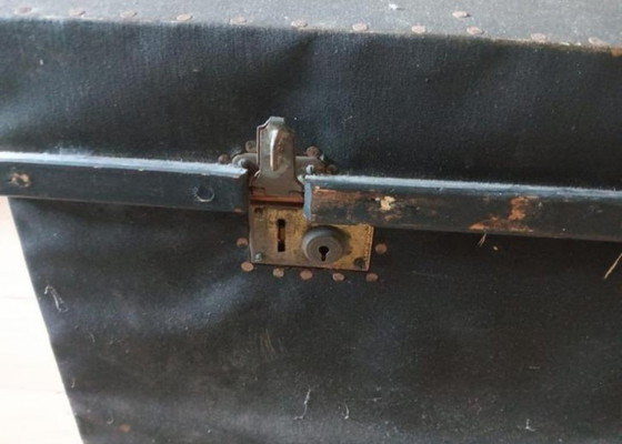 Image 1 of Antike Schiffssargtruhe Truhe Kabine Sarg Hochzeit Sarg Decke Brust