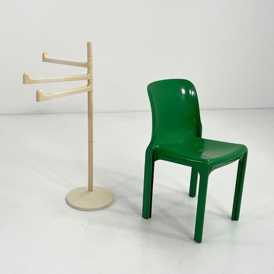 Image 1 of Portasciugamani bianco da terra di Makio Hasuike per Gedy, anni '70