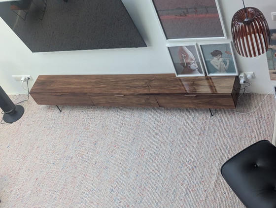 Mobili TV in legno con cassetti e ante HKLIVING, Metallo, Marrone, Modern (foto 5 di 5)