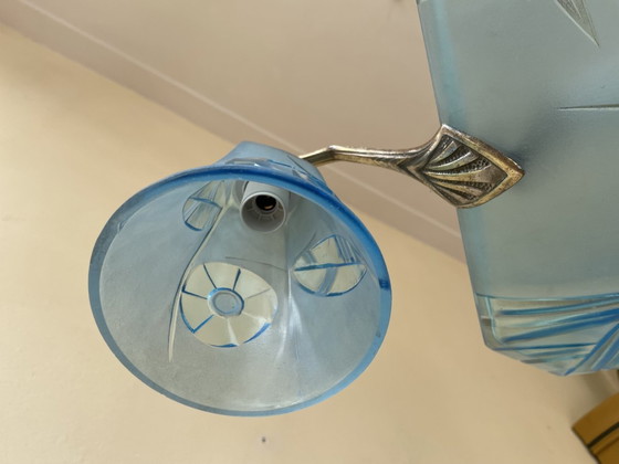 Image 1 of Lampe pendante Art Deco 1930 Degué French