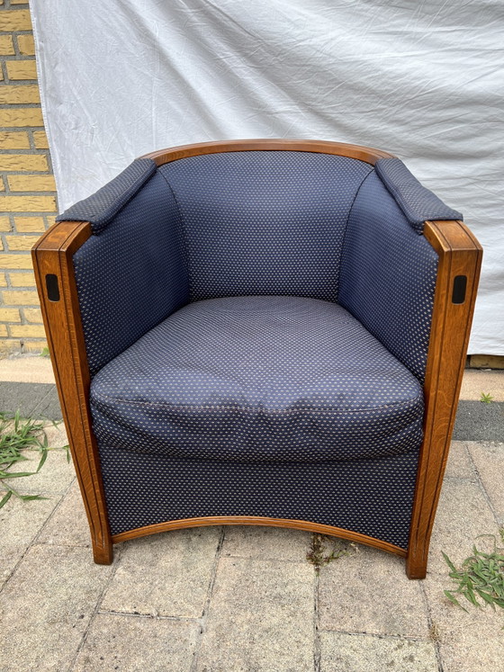 Image 1 of Kersenhout jugendstil fauteuil
