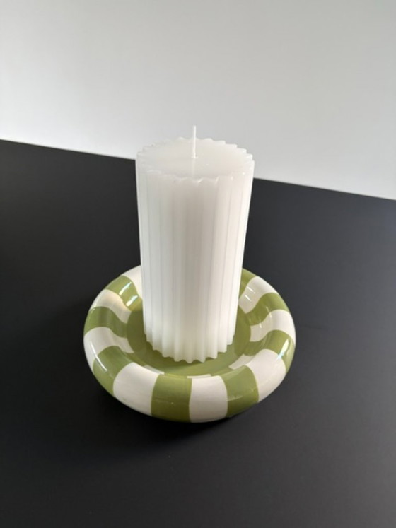 Cuenco a rayas verde-blanco / Vide-Poche – Ceramic (photo 11 of 15)