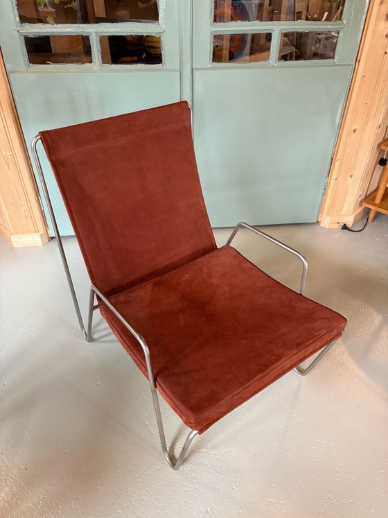 Fritz Hansen Bachelor Chair Verner Panton, Fauteuils, Leer, Metaal, Bruin (foto 4 van 12)