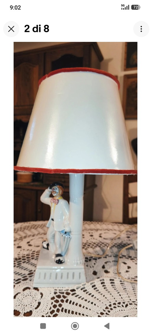 Vintage Ceramic Clown Table Lamp, Height 40 cm – tafellampen (photo 2 of 9)