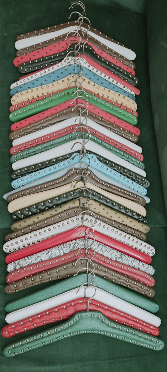 Image 1 of Leatherette hangers from the 60s/70s