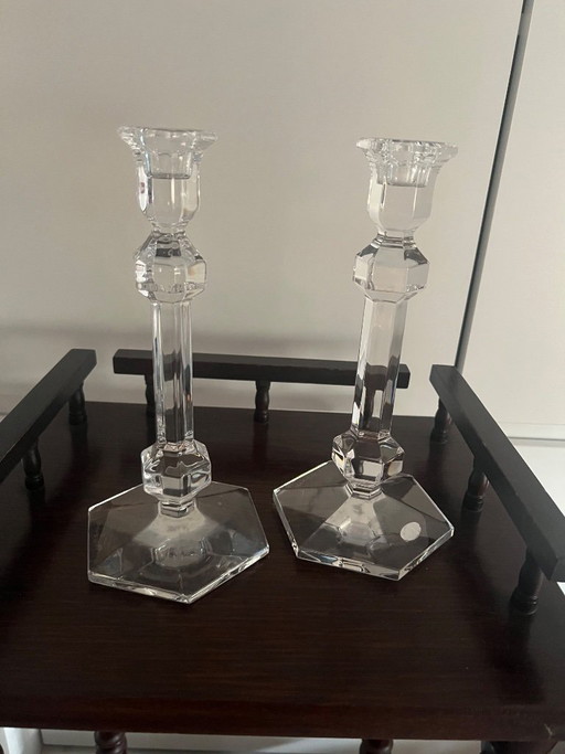 Set di 2 eleganti candelieri in porcellana