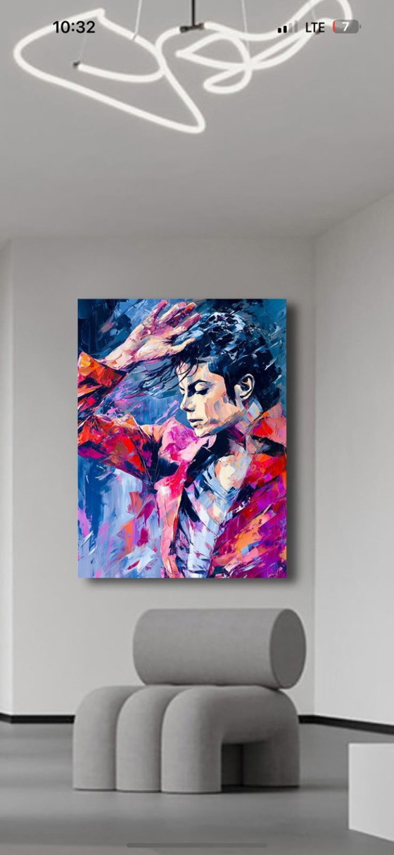Alberto Ricardo - Michael Jackson - Lithografie van de kunstenaar – Litho's & Zeefdrukken, Canvas (photo 4 of 14)