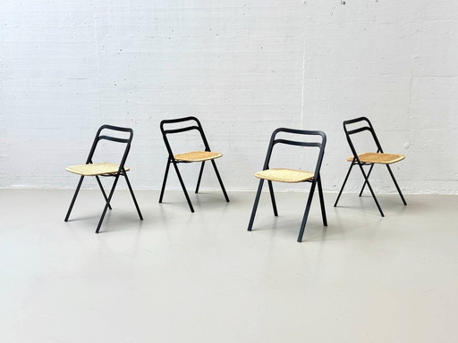 Set of 4 chairs model Clio by Giorgio Cattelan for Cidue, 1970s Italy