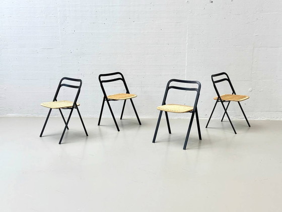 Image 1 of Set of 4 chairs model Clio by Giorgio Cattelan for Cidue, 1970s Italy