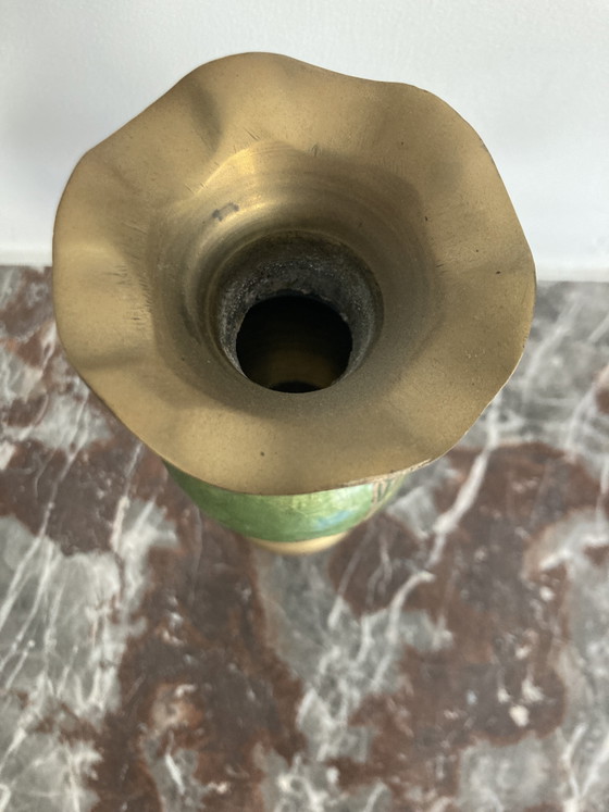 Small Cloisonné vase – Brass (photo 3 of 4)