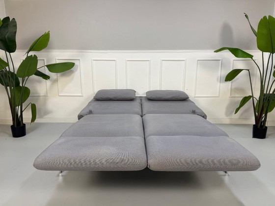 Image 1 of Brühl Roro Designer Stoff Grau Sofa Schlafsofa Liege Daybed