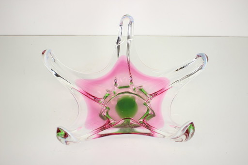 Bohemian Art Glass Bowl By Josef Hospodka, 1960'S