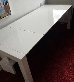 Image 1 of Mooie witte Bramante eettafel uitschuifbaar (tot 12 personen)