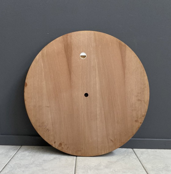 Image 1 of round wood mirror 